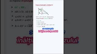 gp54 Trapezul dreptunghic ortodiagonal evaluarenationala matematica shorts short shortvideo [upl. by Akemaj]