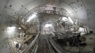 Tuneladora en 360º  Linea 3 del Tren Ligero en Guadalajara Avance Febrero 2017 [upl. by Nahraf143]