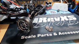 RevXS Customs Team Associated DR10 Ceramic Bearing Spin Test [upl. by Rocray828]