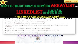 ArrayList vs LinkedList in Java  Java Interview QnA  Codefarm javainterview [upl. by Jarus698]