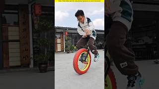 The boy got hurt while riding a unicycle।shortvideo amazingfacts [upl. by Swithin]