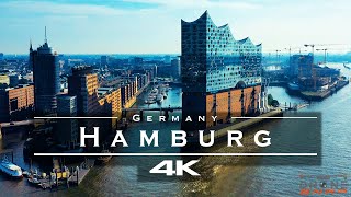 Hamburg Germany 🇩🇪  by drone 4K [upl. by Yeliac]