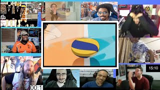 Tanakas Line Shot  Haikyuu season 4 episode 23 Reaction Mashup [upl. by Viccora]