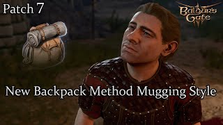 New Backpack Method Mugging Style bg3 Patch 7 [upl. by Chickie]