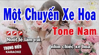 Karaoke Một Chuyến Xe Hoa Tone Nam Nhạc Sống  Trọng Hiếu [upl. by Callida926]