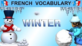 FRENCH WORDS  WINTER VOCABULARY [upl. by Nirrat342]