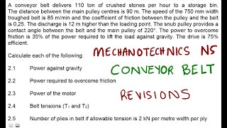 Mechanotechnics N5 CONVEYOR BELTS APRIL 2021 mathszoneafricanmotives mathswithadmirelightone [upl. by Cherianne]