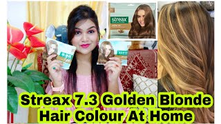 STREAX Golden Blonde 73 Hair ColourReview amp DemoHow To Do Hair Colour At HomeSHOTS BY SNIGDHA [upl. by Atreb]