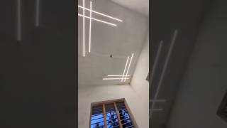 profile light fitting work profilelight electrician interiordesign ceiling ceilinglights led [upl. by Ylro]