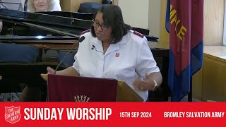 Bromley Temple Salvation Army  Sunday Blessing  15th September 2024 [upl. by Latin]