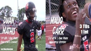 Dwan Mathis amp Maliq Carr put up numbers for Oak Park vs Rochester [upl. by Foley84]