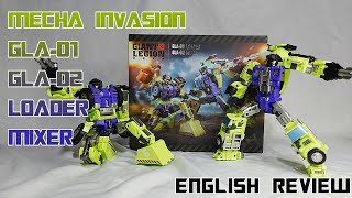 Video Review  Mecha Invasion  GLA01 amp GLA02  Giant Legion  Mixmaster amp Scrapper [upl. by Pepito]