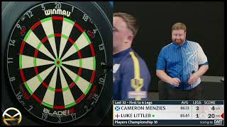 Luke Littler vs Cameron Menzies  2024 Players Championship 16  Darts 🎯 [upl. by Drofniw]