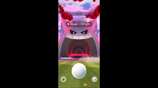 ✨ Gigantamax Gengar Caught 2nd raid of the day pokemongo shinypokemon pokemon pokemongo [upl. by Etnuad]