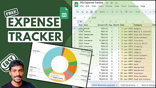 How To Track Your Expenses  EASY amp FREE Google Sheets Template [upl. by Evets348]