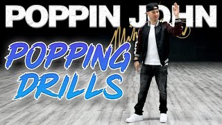 Popping Drills Dance Moves Tutorials Poppin John  MihranTV MIHRANKSTUDIOS [upl. by Monia]