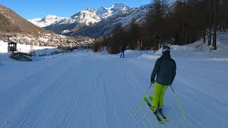 SaasFee Mittelallalin Downhill Run [upl. by Artemahs]