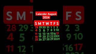 August Calendar 2024 [upl. by Channing]