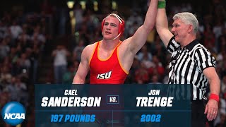 Cael Sanderson vs Jon Trenge 2002 NCAA title match 197 lb [upl. by Tohcnarf583]