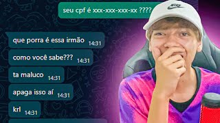 HACKEEI O CPF DE UM SCAMMER QUE TENTOU ROUBAR MINHA CONTA DO FORTNITE KKKKKKKKK Trollando scammers [upl. by Zaragoza]