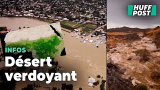 Le Sahara est inondé depuis des semaines et les répercussions sont visibles du ciel [upl. by Bevin]