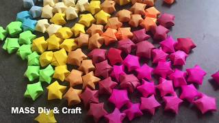 How to make a Origami Star  Origami Lucky Star Diy and craft [upl. by Tally]