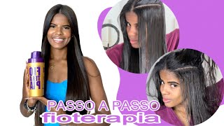 PASSO A PASSO DA FIOTERAPIA cabelo cabelão progressiva cronogramacapilar hair [upl. by Aip]