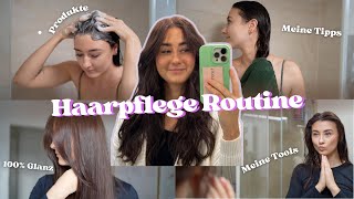 Meine aktuelle Haarpflege Routine 100 Glanz Tipps amp Tools ✨ [upl. by Drice444]