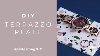 DIY Terrazzo Plate sistermagDIY [upl. by Maia529]