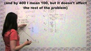 Microeconomics Practice Problem  Calculating Elasticity Based on the Supply and Demand Model [upl. by Cletus]