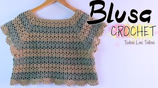 TOP CROCHET Blusa Tejida CANESÚ Para PRINCIPIANTES [upl. by Feucht]