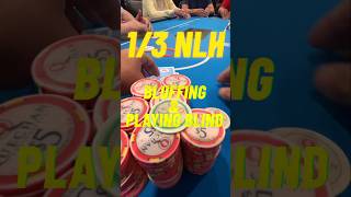 How to bluff and play a hand blind in Texas holdem poker pokerstars texasholdem bluff wsop [upl. by Harlene]