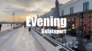 4K UHD 🐇 Istanbul evening Galataport walking tour A walk along the Bosphorus [upl. by Ellissa137]