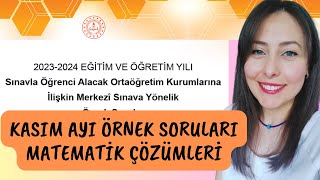 8SINIF  KASIM AYI ÖRNEK SORULARI MATEMATİK ÇÖZÜMLERİ  SAYISAL KİTAPÇIĞI  2024 LGS [upl. by Aihsitan194]