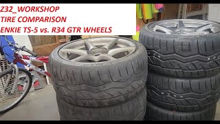 Tire and Wheel comparison  R34 GTR vs Enkie TS5 on 26535r18 FALKEN AZENIS RT615K [upl. by Kuehn654]