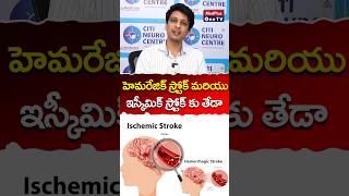 Hemorrhagic stroke and Ischemic stroke l Dr Sai Deepak Yaranagula shorts MedPlusONETV [upl. by Cia]