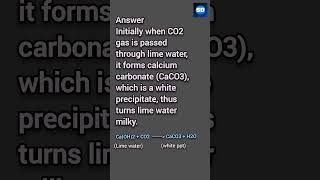 what happens when excess CO2 is passed through lime watershortClass10Sushil sir [upl. by Htes]