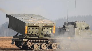 Extremely Powerful M270 MLRS amp M142 HIMARS in Action  Live Firing [upl. by Aniara]