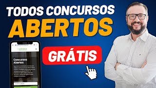 CONCURSOS ABERTOS Onde ver TODOS os concursos públicos abertos [upl. by Nattirb]