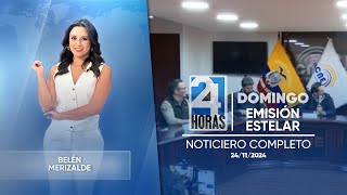 Noticiero de Ecuador Emisión Estelar 24112024 [upl. by Enoek775]