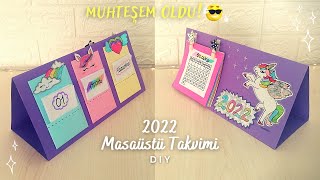 MUHTEÅEM OLDUâ—HEM DE Ã‡Ä°FT TARAFLIğŸ¤© EL YAPIMI 2022 MASAÃœSTÃœ TAKVÄ°MÄ° ğŸ“… ğŸ“† [upl. by Destinee712]