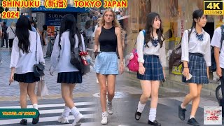 4k hdr japan travel 2024  Walk in Shinjuku（新宿）Tokyo Japan  Relaxing Natural City ambience [upl. by Anivas]