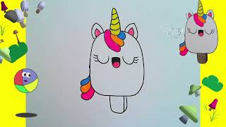 COME DISEGNARE FACILE DISEGNI KAWAII CARINI DA FARE Unicorno [upl. by Irvin]