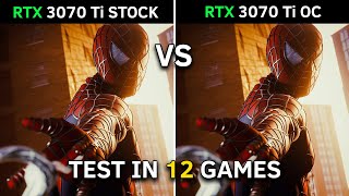 GeForce RTX 3070 Ti 8GB Stock vs Overclocked  Is Overclocking Worth It  Test in 12 Games  2022 [upl. by Anaihk]