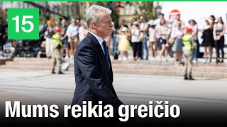 Gitanas Nausėda visa tai ką darome dėl Ukrainos yra reikalinga ir teisinga bet reikia greičio [upl. by Tench73]