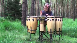 Djembe and congas in the forest part one [upl. by Hakeber526]