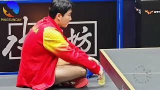 Lin Shidong amazing forehand training at WTT China Smash 2024 [upl. by Krystyna]