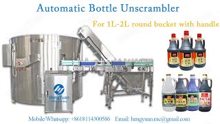 Automatic Bottle Unscrambler for 12L round bucket with handle [upl. by Kruter]