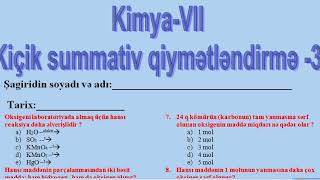 Kimya 7 sinif KSQ3 [upl. by Grigson]