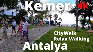 🇹🇷Antalya Kemer 4k şehir turuKemer City Tour [upl. by Phaedra]